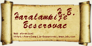 Haralampije Beserovac vizit kartica